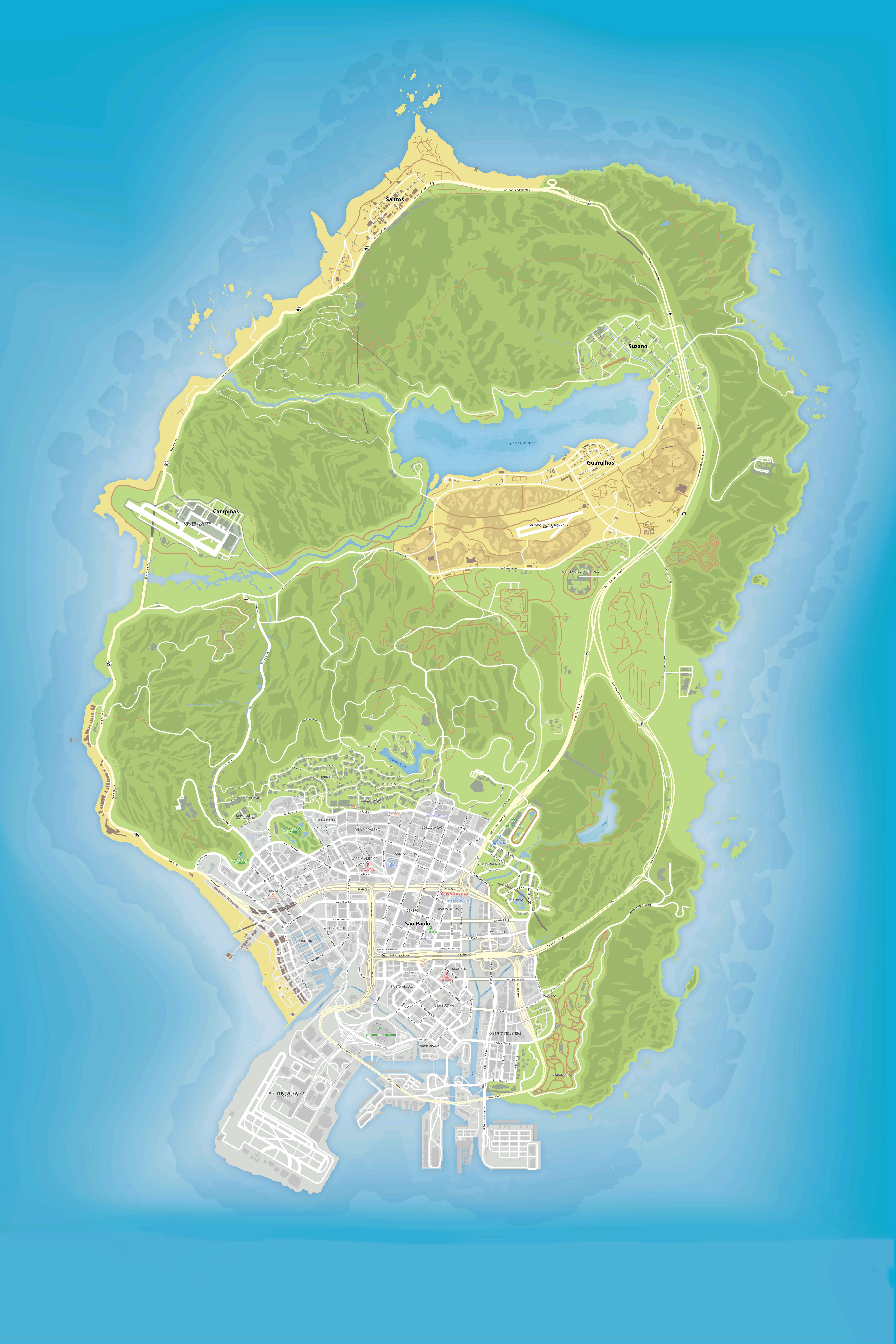 Mapa de São Paulo do GTA RP